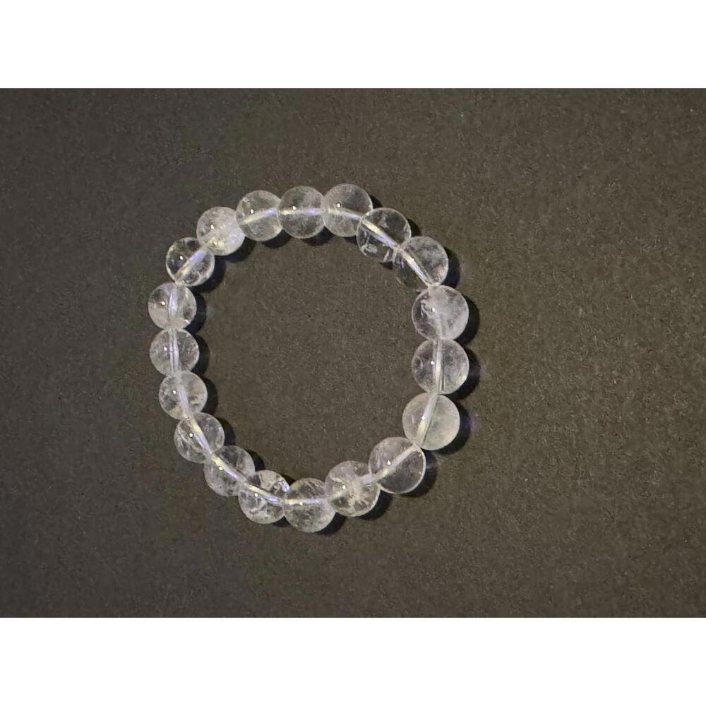 Elegant Clear Quartz Stretch Bracelet